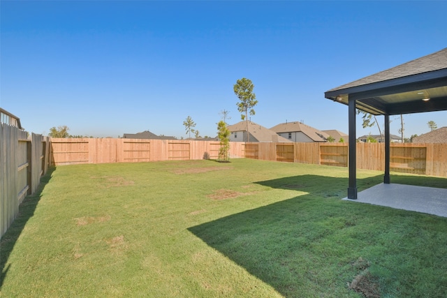 view of yard featuring a patio area