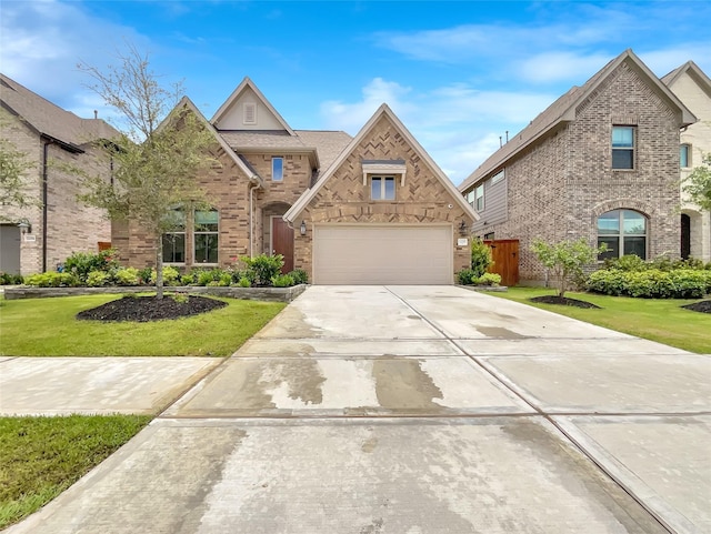 view of front of house featuring a front lawn