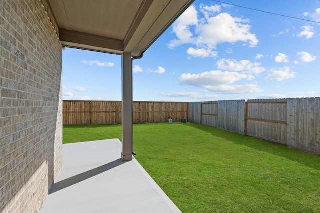 view of yard with a patio area