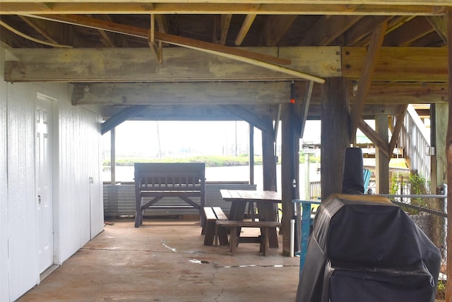 view of patio / terrace featuring a gazebo and area for grilling