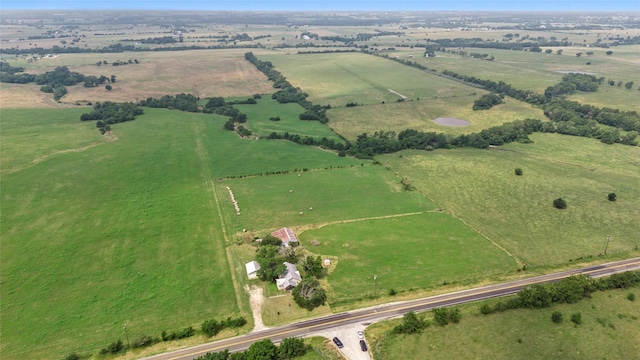 drone / aerial view with a rural view