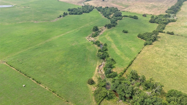 aerial view featuring a rural view