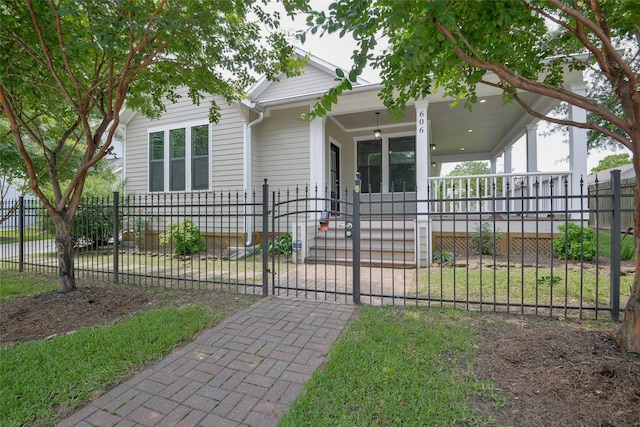 view of front of house with a porch