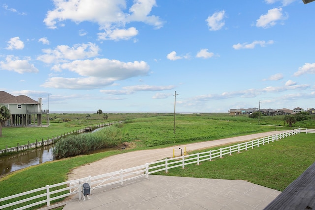 exterior space featuring a rural view