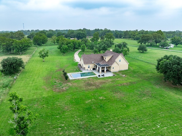 bird's eye view with a rural view