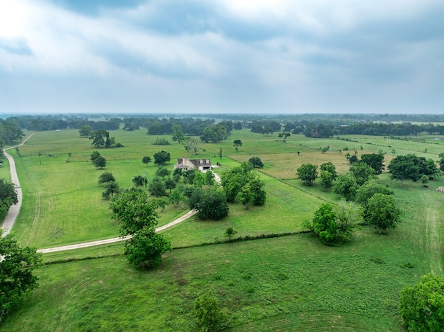 drone / aerial view featuring a rural view