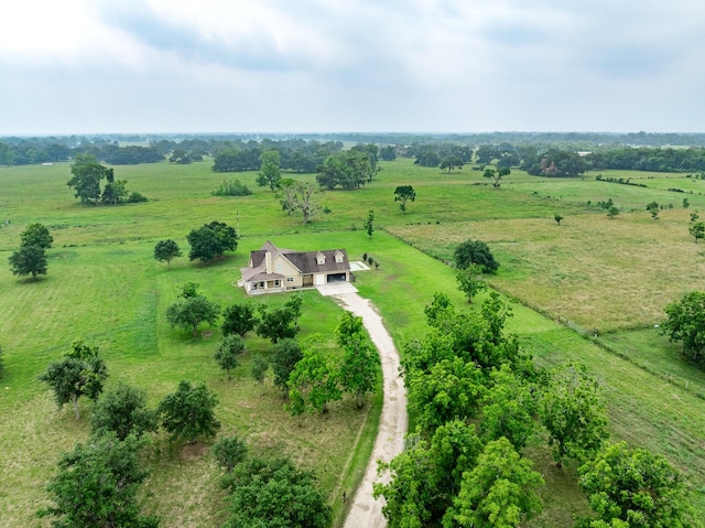 drone / aerial view with a rural view