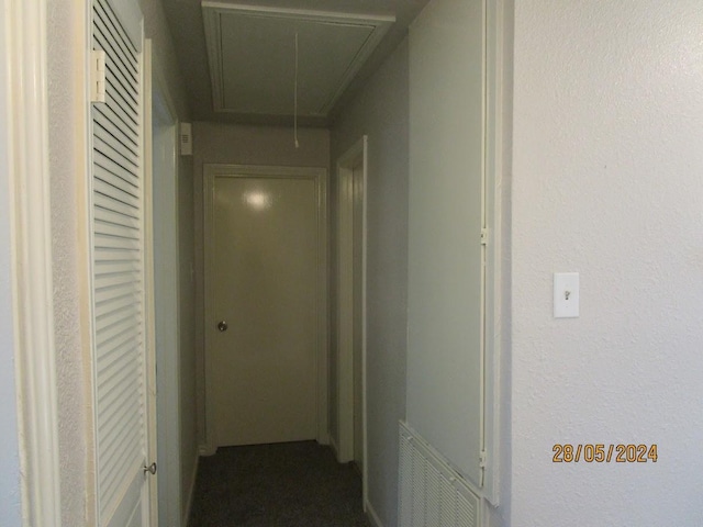 12515 Cooperstown Dr, Houston, TX 77089 - hallway featuring attic access