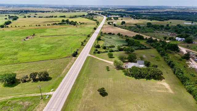 aerial view with a rural view