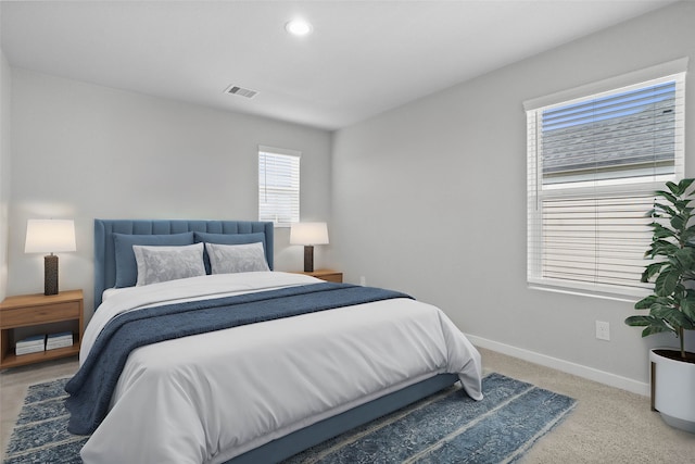 view of carpeted bedroom