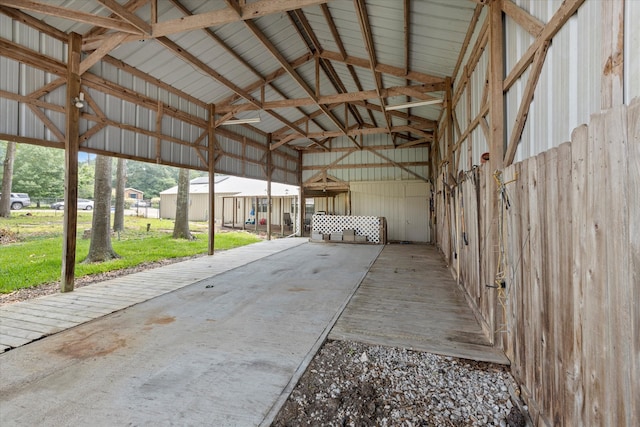 view of horse barn