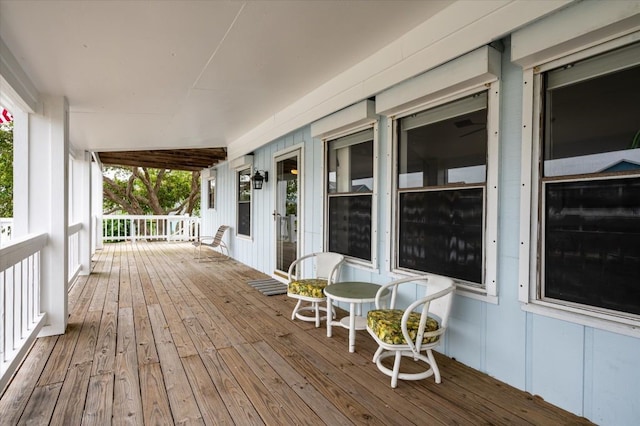 view of wooden deck