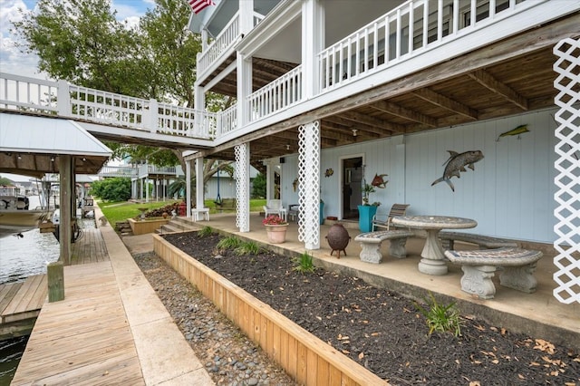 view of patio / terrace with a balcony