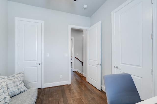 interior space featuring dark hardwood / wood-style flooring