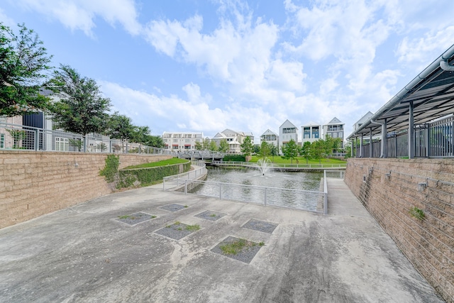 view of water feature