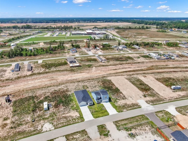 drone / aerial view with a rural view