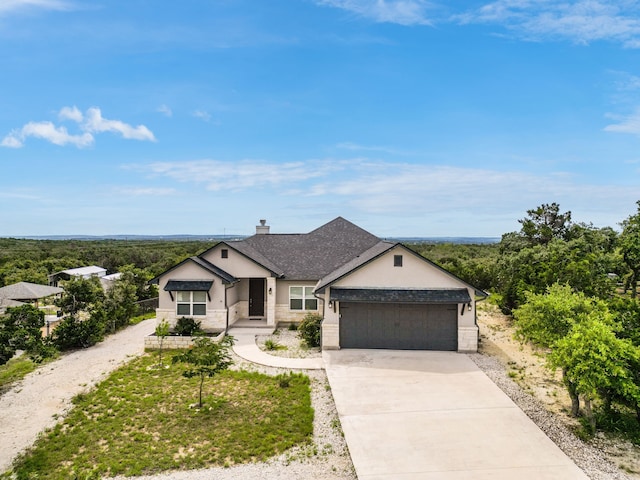 view of front of house featuring a garage