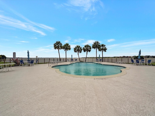 view of pool with a patio