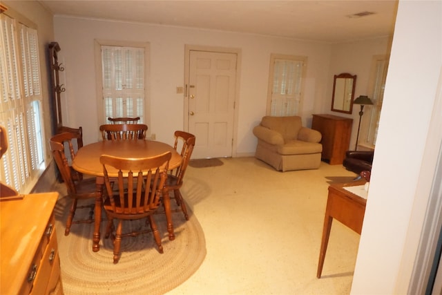 view of dining room