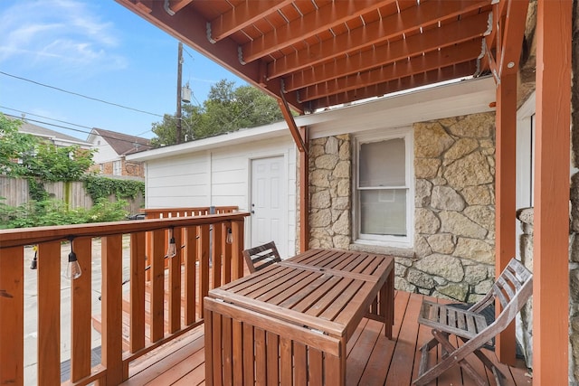 view of wooden deck