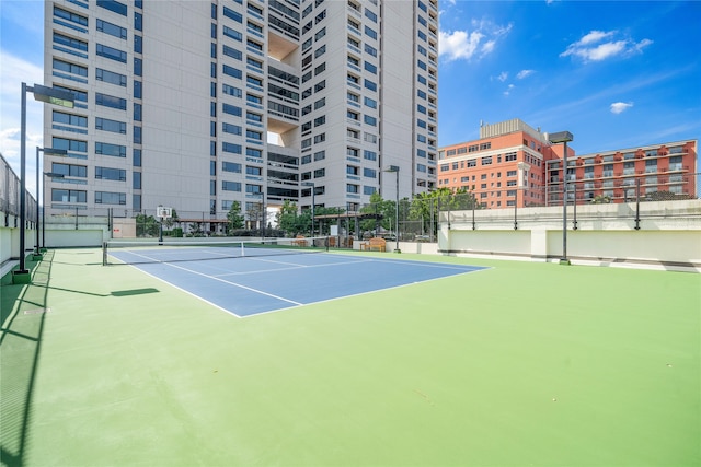 view of tennis court