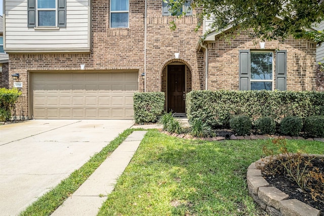 view of exterior entry featuring a garage