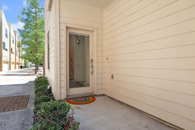 view of doorway to property