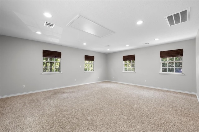 carpeted empty room featuring plenty of natural light