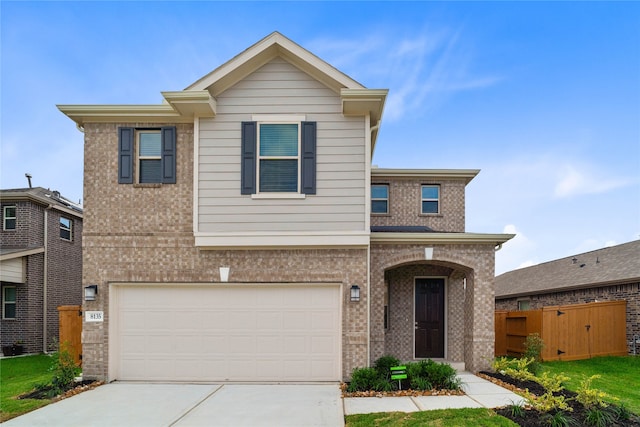 view of front of home featuring a garage