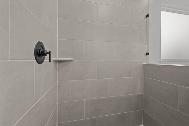 details with tiled shower