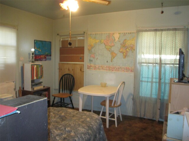 606 E Humble St, Baytown, TX 77520 - interior space with multiple windows and ceiling fan