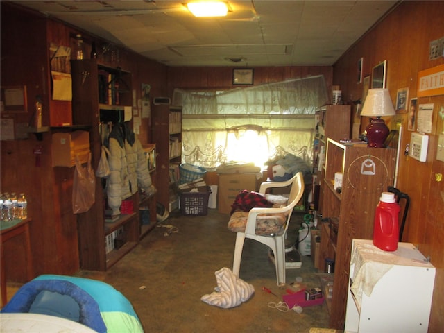 606 E Humble St, Baytown, TX 77520 - misc room featuring wooden walls
