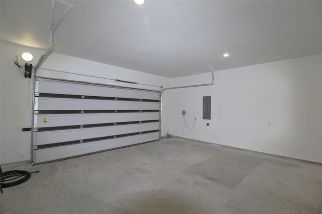 garage with electric panel