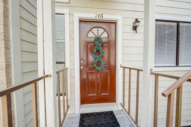 view of doorway to property