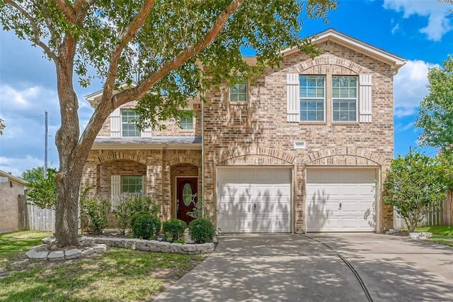 view of front of house featuring a garage