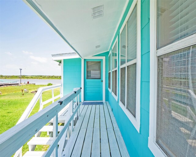 1214 County Road 201, Sargent, TX 77414 - balcony featuring a water view