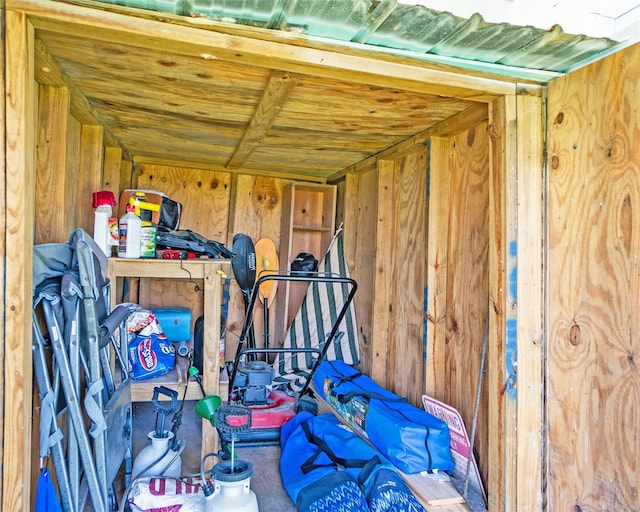 view of storage room