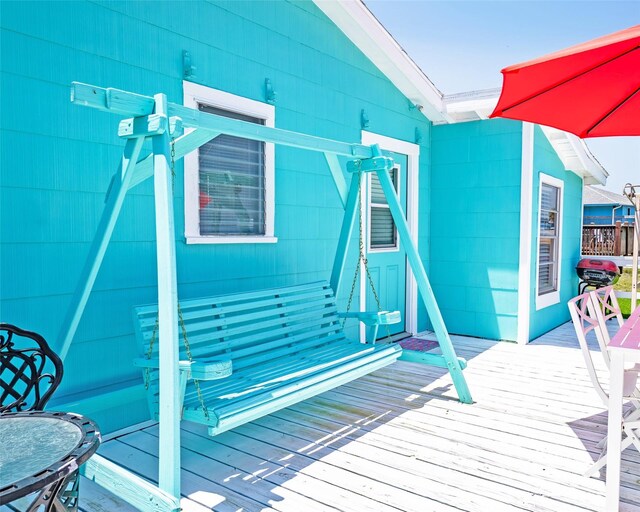 1214 County Road 201, Sargent, TX 77414 - view of deck