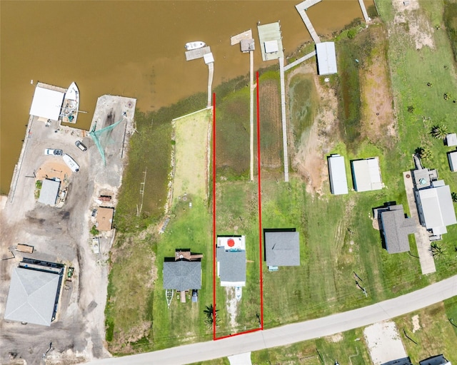 1214 County Road 201, Sargent, TX 77414 - aerial view of property and surrounding area with property boundaries highlighted