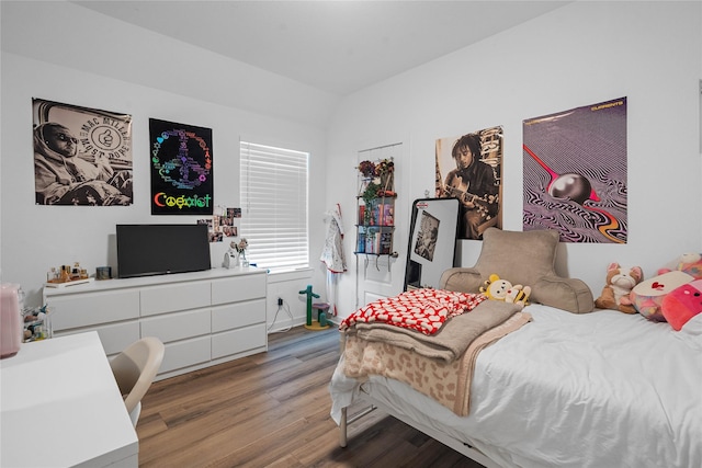 bedroom featuring hardwood / wood-style flooring