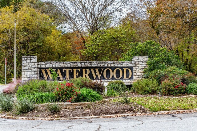 view of community sign