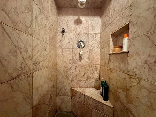 room details with tiled shower