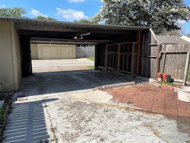 garage featuring a garage door opener