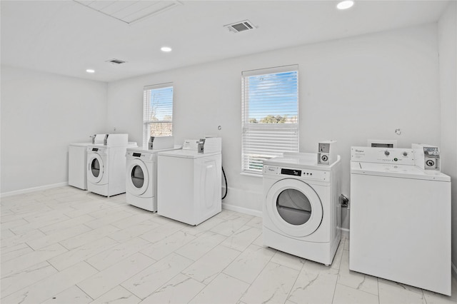 laundry room featuring washer and dryer