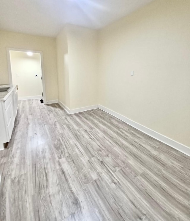 empty room featuring light wood-type flooring