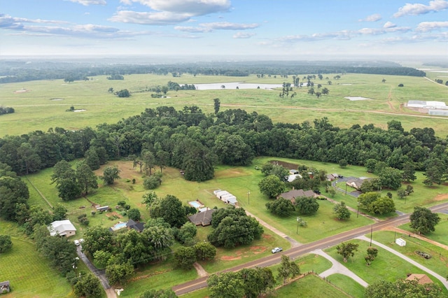 bird's eye view with a rural view