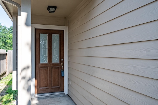 view of doorway to property