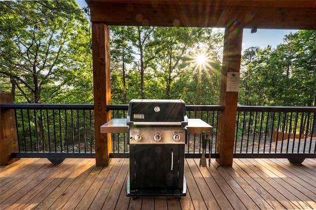 deck with grilling area