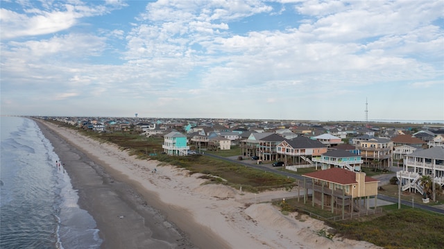 exterior space with a view of the beach and a water view