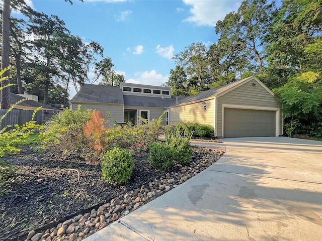 view of front of house featuring a garage